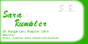 sara rumpler business card